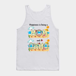 Happiness Is Being A Mom And Amma Summer Beach Happy Mother's Day Tank Top